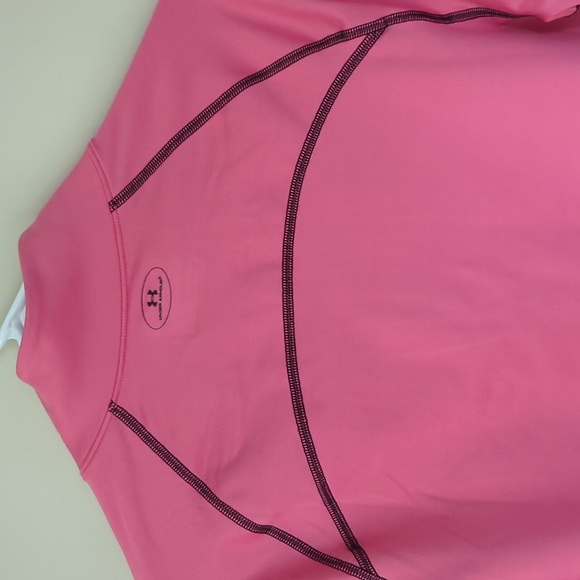 Under Armour Cold Gear Semi-Fitted Long Sleeve Athletic Top L Pink - Picture 10 of 14